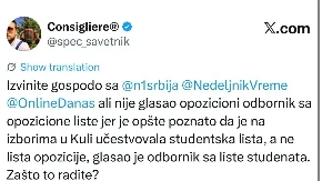 Opozicionar očitao lekciju blokaderskim medijima!  "Prestanite da se uvlačite studentima, oni su jedini učestvovali na izborima u Kuli!"