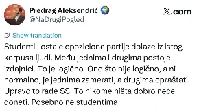 Rat među blokaderima! Opozicioni novinar studente blokadere nazvao SS listom!