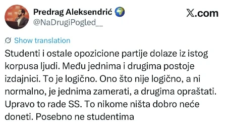 Rat među blokaderima! Opozicioni novinar studente blokadere nazvao SS listom!