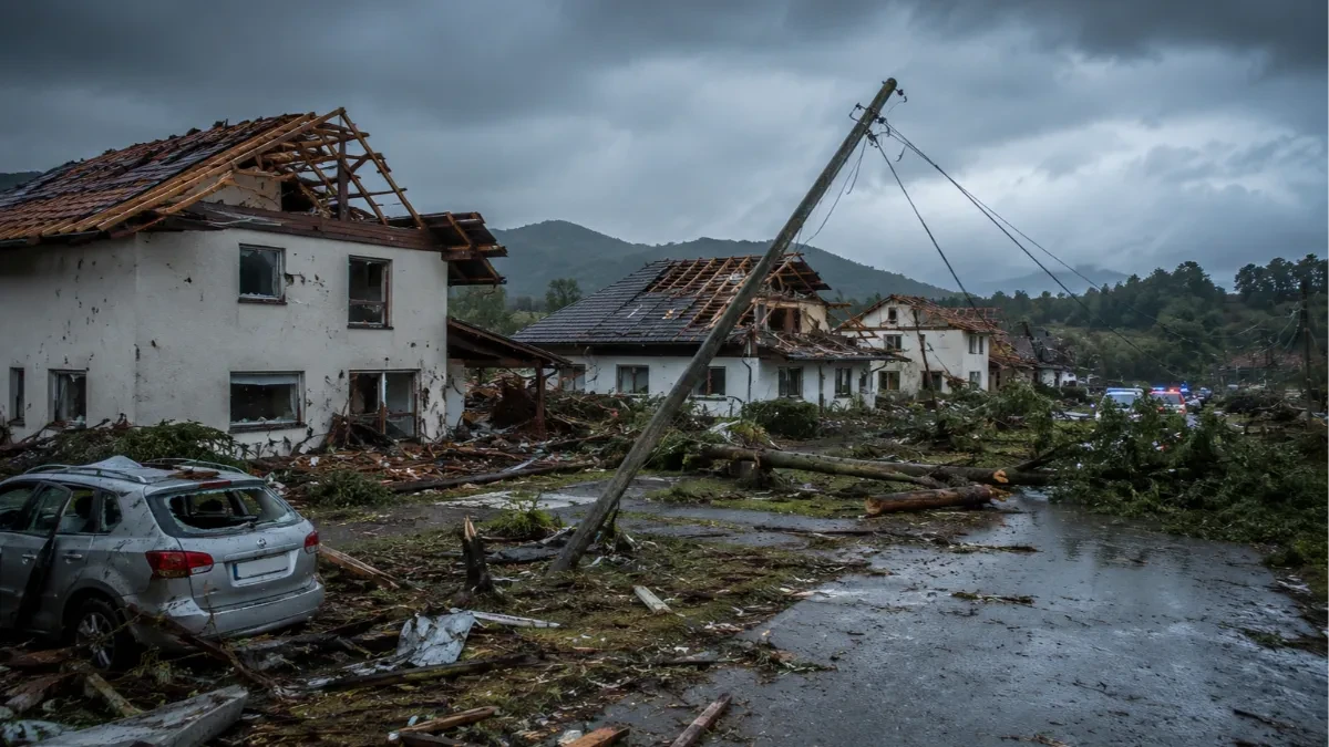 „Apokalipsa, sudnji dan!“ Razorna oluja za 15 minuta uništila pola sela u Sloveniji (FOTO)