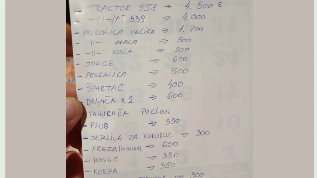 Dejan rasprodaje kompletno poljoprivredno gazdinstvo: Stavio sve na papir, jednu stvar daje na poklon (FOTO)