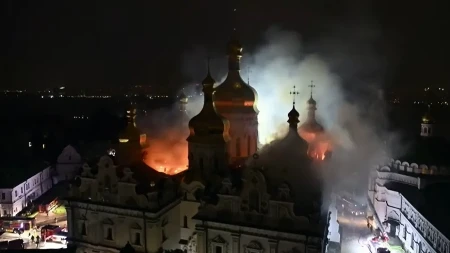 Napad na Kijev, gori jedan od najznačajnijih verskih objekata u Ukrajini