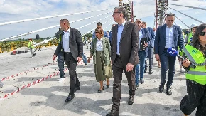 Aleksandar Vučić obišao radove na mostu kod Novog Sada: Remek-delo i veličanstveni put u budućnost Srbije!