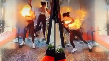Jeziv snimak iz teretane: Punjač eksplodirao, a devojka se pretvorila u živu buktinju (VIDEO)