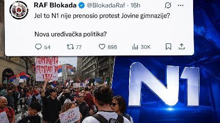 Studenti blokaderi ponovo udarili na N1: Hoće li sada reagovati Evropska federacija novinara i Veran Matić?