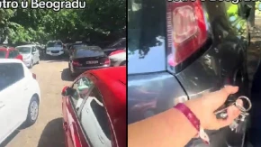 ''Šta je bre ovo ?!''Snimak sa parkinga razbesneo Srbiju, vozač ostavio jedva nekoliko centimetara prostora