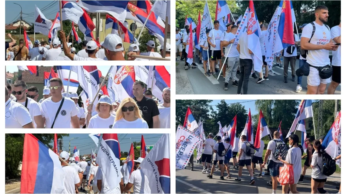 Dolaze na veliki skup - Srbija jedna porodica! Građani iz Novog Sada i Aranđelovca krenuli pešice ka Beogradu (Foto/video)