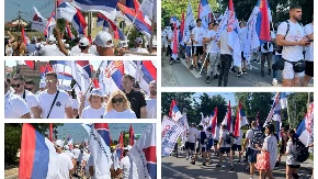 Dolaze na veliki skup - Srbija jedna porodica! Građani iz Novog Sada i Aranđelovca krenuli pešice ka Beogradu (Foto/video)