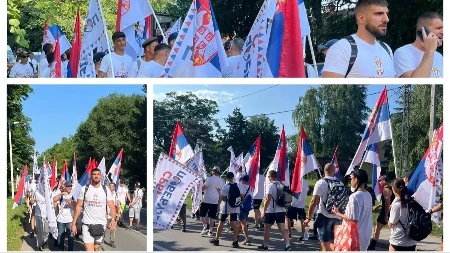 Kolone ljudi iz čitave zemlje peške stižu na skup Srbija, jedna porodica: Dolazimo punog srca, vidimo se u Beogradu!