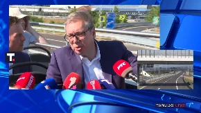 "Aco, Srbine!" Doček za predsednika na novom auto-putu (VIDEO)