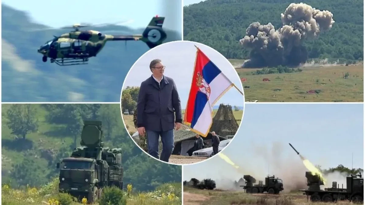 Eksplozije tresu poligon! Vučić nadgleda moć Vojske Srbije na Pasuljanskim livadama
