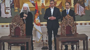 Vučić prisustvovao potpisivanju ugovora o završetku radova na Hramu Svetog Save: Na Vidovdan sve se jasno vidi, ova svetinja nas podseća kakvi moramo da budemo 