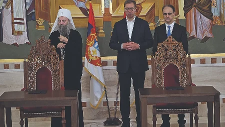 Vučić prisustvovao potpisivanju ugovora o završetku radova na Hramu Svetog Save: Na Vidovdan sve se jasno vidi, ova svetinja nas podseća kakvi moramo da budemo 