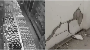 Pojavili se snimci snažnog zemljotresa, sve se trese! Stvari padaju sa polica, oštećena zgrada (VIDEO)