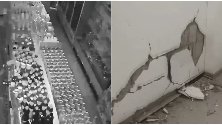 Pojavili se snimci snažnog zemljotresa, sve se trese! Stvari padaju sa polica, oštećena zgrada (VIDEO)