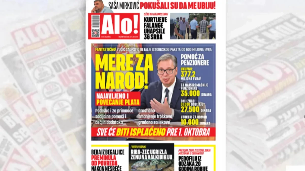 Mere za narod! Fantastično! Vučić saopštio detalje istorijskog paketa za bolji život građana  