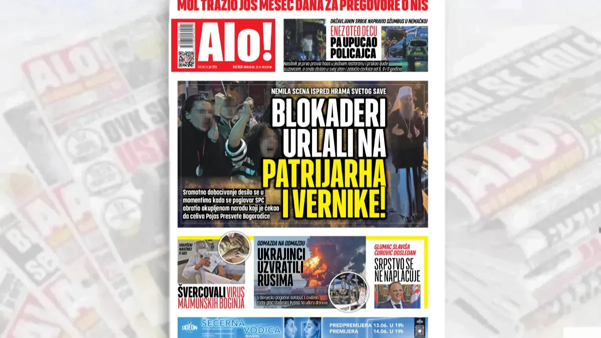 NEMILA SCENA ISPRED HRAMA SVETOG SAVE Blokaderi urlali na patrijarha i vernike!