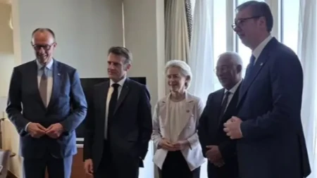 "Važan sastanak o evropskoj budućnosti Srbije" Vučić se sastao sa fon der Lajen, Mercom, Makronom i Koštom (VIDEO) 