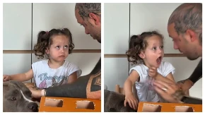 Malena Sofi brani psa, ne da da ga tata takne! Viralni snimak poznatog TikTok dvojca raznežio milione
