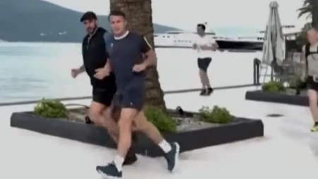 Kakav gospodin! Makron u Tivtu otišao u manastir, pa u lagani džoging (VIDEO)