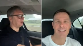 Vučić obilazi Ekspo po najvećem pljusku: Bar sam Siniši uništio nedeljno prepodne... (VIDEO)