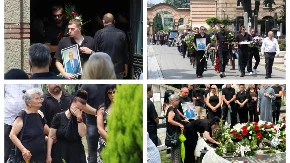 Sahranjen Andrija Bajić! Malu Canu drže da ne upadne u raku, uznemirujuće scene na Novom groblju