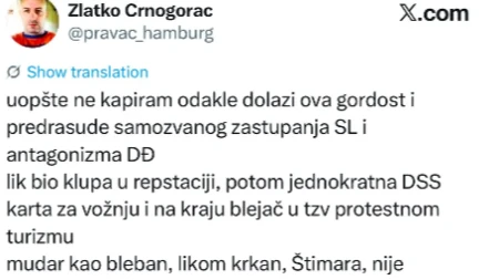 Blokaderi definisali Štimca: Bleban, krkan...