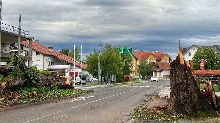 Nevreme u Hrvatskoj rušilo stabla, oštećen krov sportske dvorane u Slavoniji