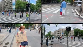 Blokaderi mu ukrali bateriju za telefon! Pešačio sa njima do Kraljeva, na Vidovdan se sve videlo