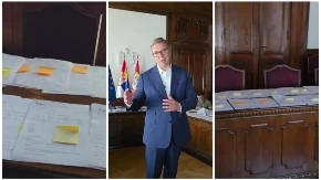 "I dalje čitam sa papira" Vučić otkrio prostoriju u kojoj se obrađuje materijal sa platforme (VIDEO)