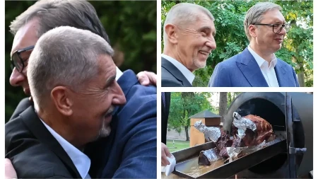 Kažu da se gost najbolje dočeka onim što domaćin od srca iznese: Pogledajte kakvu je domaćinsku trpezu Vučić spremio za Babiša (VIDEO) 