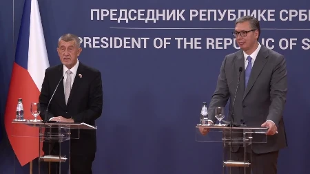 Obraćaju se Vučić i Babiš: "Naše prijateljstvo je na izuzetno visokom nivou" (VIDEO)