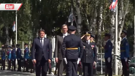 Svečanost povodom promocije najmlađih oficira Vojske Srbije, prisustvuje predsednik Vučić