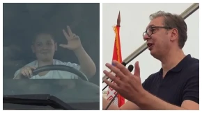 Ovako je mali Mihajlo dočekao predsednika! Veličanstvenu dobrodošlicu su mu priredili u Banovom Polju