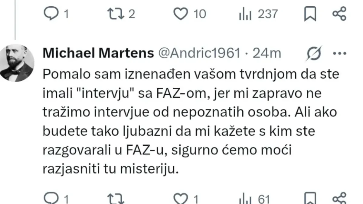 Martens ugasio blokadera Stojkovića! Zakucao ga u crnu zemlju, i njega i laž o "Sarajevo safariju!"