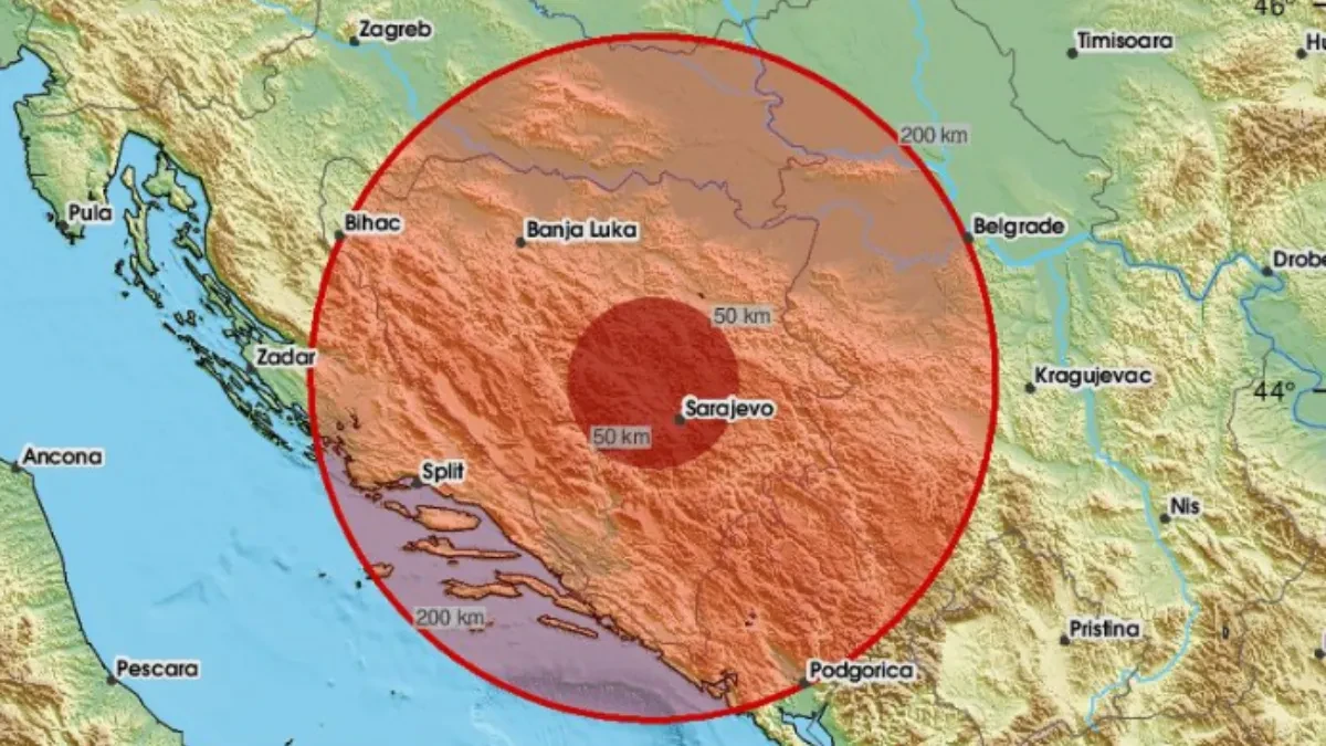 Zemljotres pogodio BiH: Zatreslo se kod Sarajeva