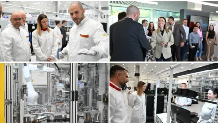 Proizvode komponente za svetske brendove u auto industriji: Ministarka Mesarović i gradonačelnik Mićin posetili fabriku u Kaću (VIDEO)
