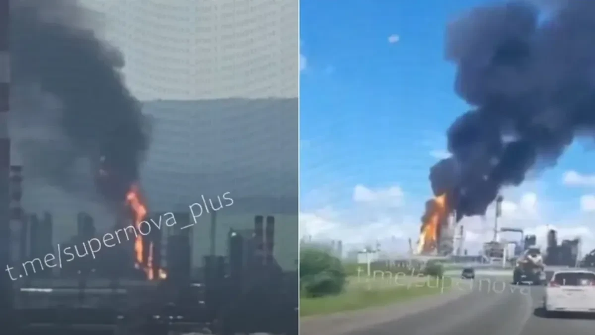 Zapalili srce Rusije! Posle silovitog udara buknuo ogroman požar, pojavili se jezivi snimci (VIDEO)