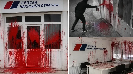 Užas u Dobanovcima: Demolirane prostorije SNS, kamere snimile vandala