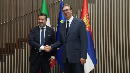 Salvini se oglasio posle razgovora sa Vučićem: "Gost sam našeg prijatelja" (FOTO)