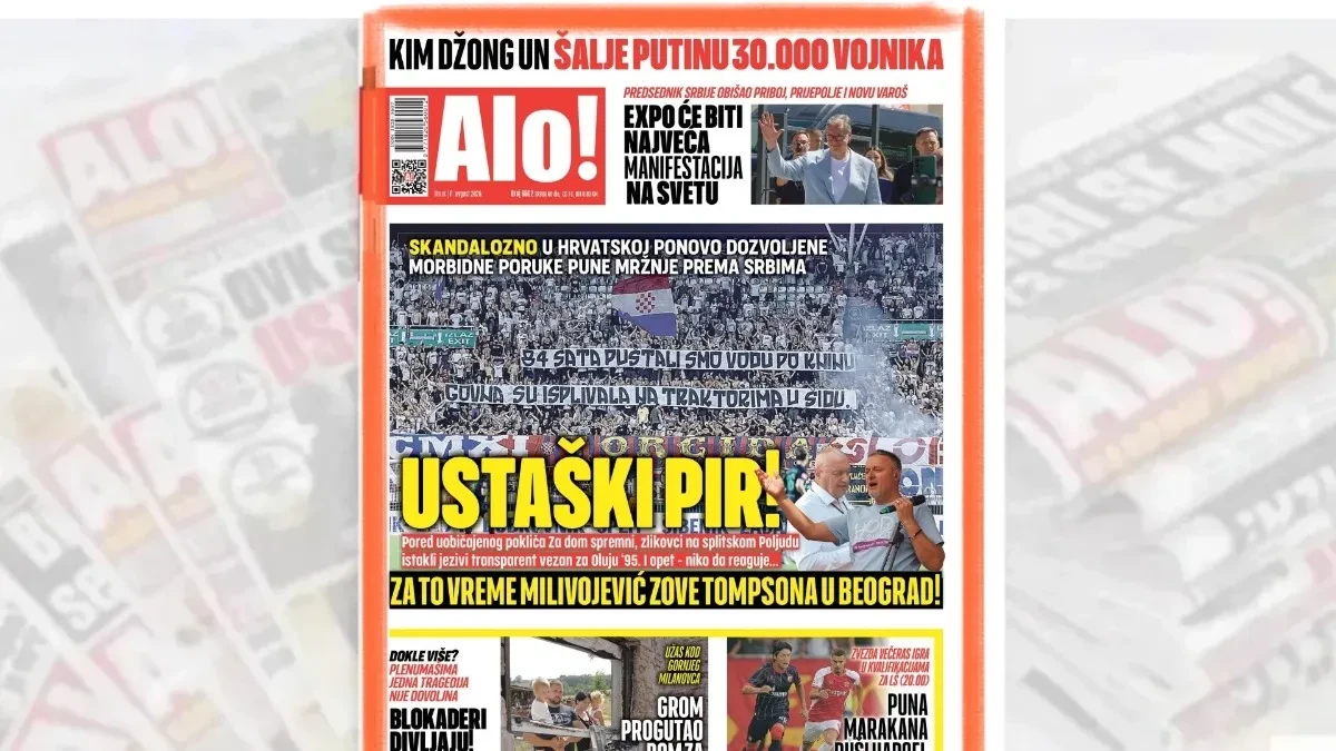 Skandalozno! U Hrvatskoj ponovo dozvoljene morbidne poruke pune mržnje prema Srbima