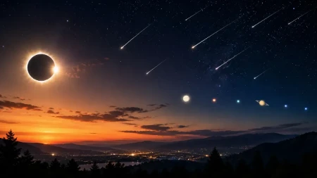 Trostruki spektakl na nebu: Sutra nas očekuju pomračenje Sunca, kiša meteora i poravnanje šest planeta