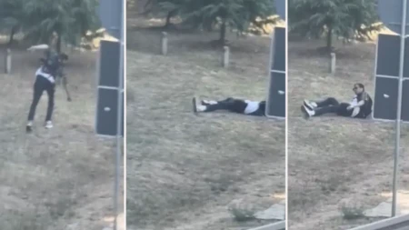 Žestoka tuča u srcu Beograda! Blokader se potukao sa... travom?! (VIDEO)