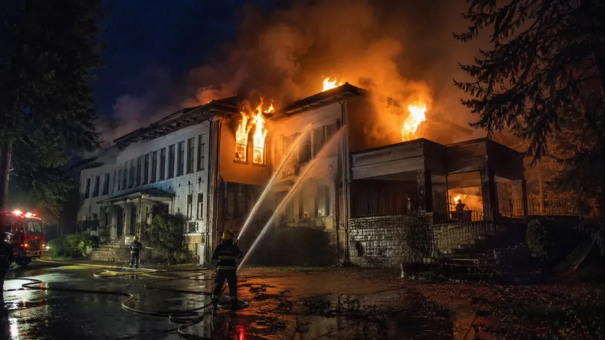 Vatra progutala Titovu vilu: Dramatična borba traje, uzrok još misterija (VIDEO)