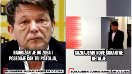 Bjela, šta će ti tri pištolja?! Blokaderski glumac navodno naoružan do zuba