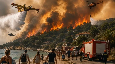 Dve osobe nastradale u požaru: Vatrena stihija guta sve pred sobom, hitno evakuisane stotine ljudi sa plaža!