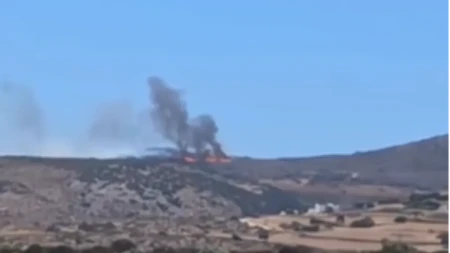 Srušio se helikopter, buknuo požar! Jezive scene iz Grčke