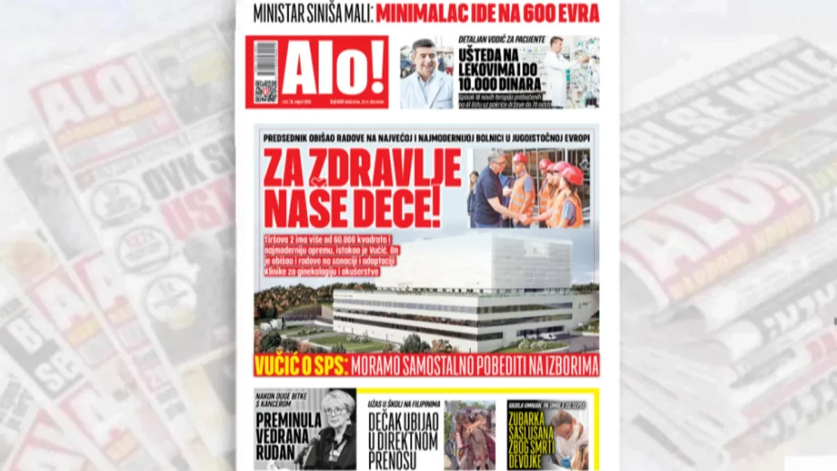 Za zdravlje naše dece! Predsednik obišao radove na najvećoj i najmodernijoj bolnici u jugoistočnoj Evropi