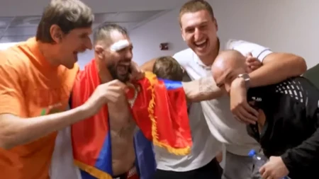 Srpski košarkaši slavili sa Medićem i Rakićem (VIDEO)