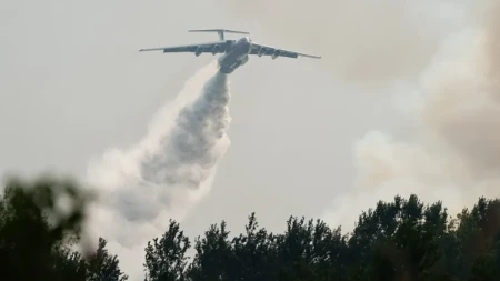 "Iljušin" gasi požar kod Vranja: Vatra zahvatila kuću, drama trajala celu noć!